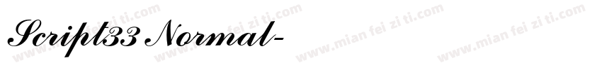 Script33 Normal字体转换
